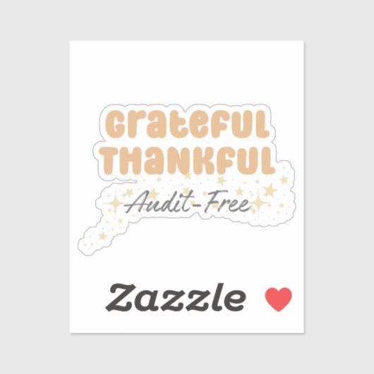 Dankbaar Audit Gratis - Grappige Accountant Sticker (Vel)