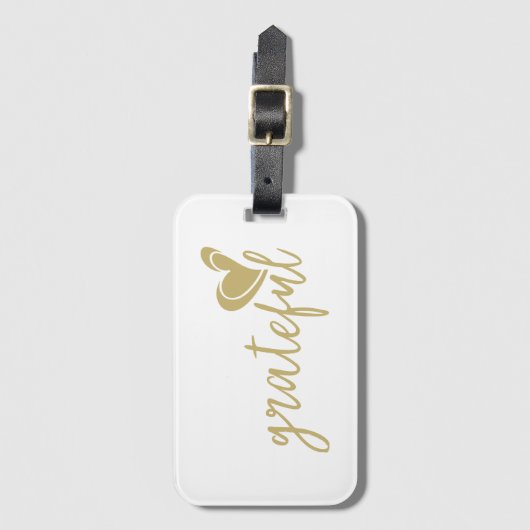 dankbaar bagagelabel (Voorkant (verticaal))