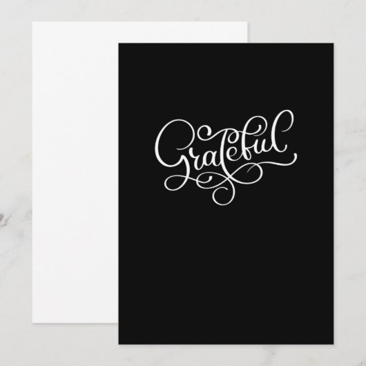dankbaar bedankkaart (Voorkant / Achterkant)