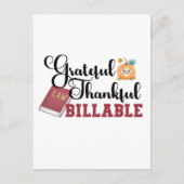 Dankbaar Bedankt Factureerbaar - Advocaat Thanksgi Briefkaart (Voorkant)