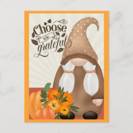 Dankbaar Bedankt Herfst Gnome Briefkaart