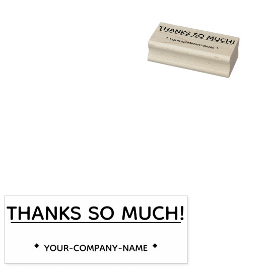 Dankbaar "BEDANKT zo veel!" en Bedrijfsnaam Stempe Rubberstempel (Gestempeld)