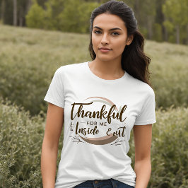 Dankbaar binnen & buiten Motivatie T-shirt