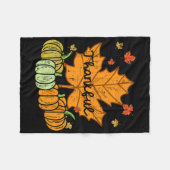 Dankbaar Bladpompoen Leuke Thanksgiving Herfst Man Fleece Deken (Voorkant (Horizontaal))