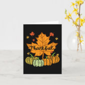 Dankbaar Bladpompoen Leuke Thanksgiving Herfst Man Kaart (Gele Bloem)