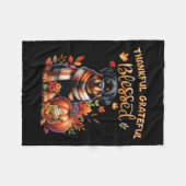 Dankbaar Blessed Rottweiler Dog Herfst Y'al Fleece Deken (Voorkant (Horizontaal))