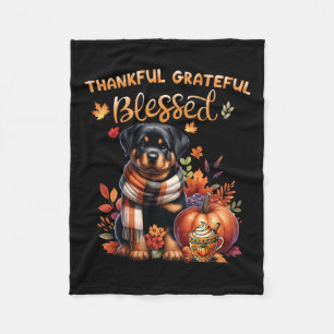 Dankbaar Blessed Rottweiler Dog Herfst Y'al Fleece Deken