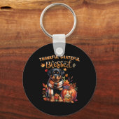 Dankbaar Blessed Rottweiler Dog Herfst Y'al Sleutelhanger (Voorkant)