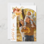 Dankbaar, blij Thanksgiving foto wenskaart Bedankkaart (Voorkant)