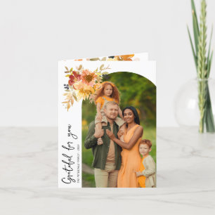 Dankbaar, blij Thanksgiving wenskaart Feestdagen Kaart