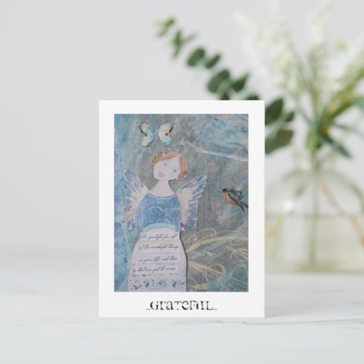 dankbaar briefkaart (Staand voorkant)