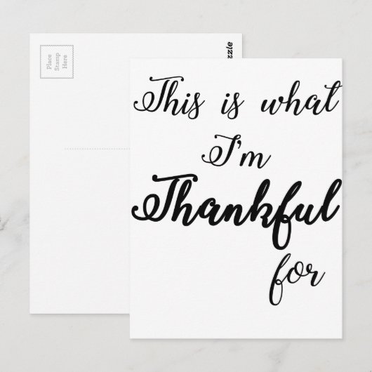 dankbaar briefkaart (Voorkant / Achterkant)