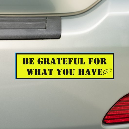 Dankbaar bumpersticker (Op auto)