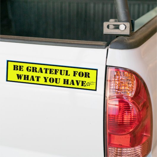 Dankbaar bumpersticker (Op Truck)