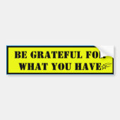Dankbaar bumpersticker (Voorkant)