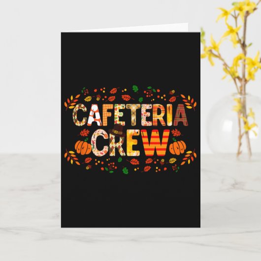 Dankbaar Cafetaria Personeel Herfst Pompoen Dank Kaart (Gele Bloem)