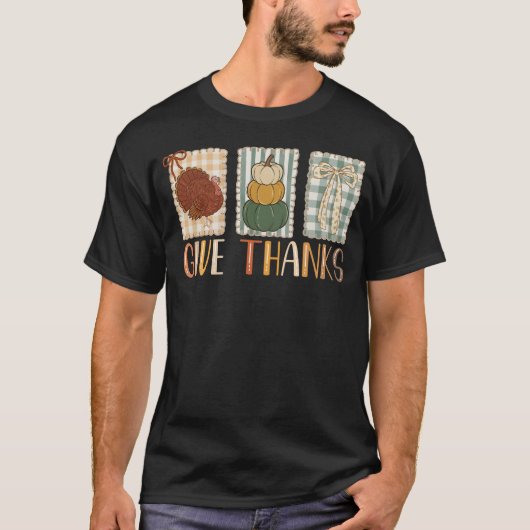 Dankbaar Coquette Strik Dankbare Thanksgiving  T-shirt (Voorkant)