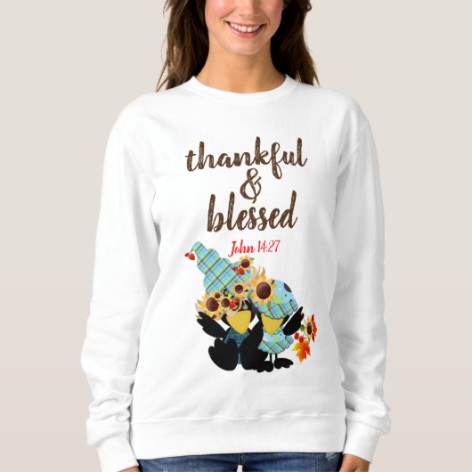 Dankbaar - Dames Basic Sweatshirt (Voorkant)