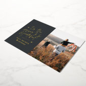 Dankbaar dank modern minimalistisch elegant script folie feestdagenkaart (Gedraaid)