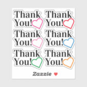 Dankbaar "Dank u!" Stickers (Vel)