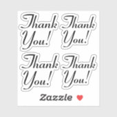 Dankbaar "Dank u!" Stickers (Vel)