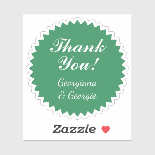 Dankbaar, dankbaar "Dank u!" Sticker (Vel)