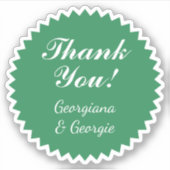 Dankbaar, dankbaar "Dank u!" Sticker (Voorkant)