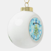 Dankbaar, dankbaar en gezegend gepersonaliseerd keramische bal ornament (Links)