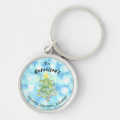 Dankbaar, dankbaar en gezegend gepersonaliseerd sleutelhanger (Voorkant)