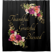 Dankbaar dankbaar gezegend Christelijk vrouwengelo Douchegordijn (Voorkant)