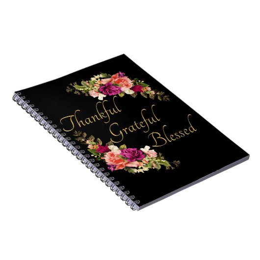 Dankbaar dankbaar gezegend Christelijk vrouwengelo Notitieboek (Rechterzijde)