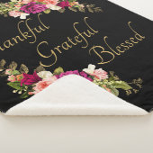 Dankbaar dankbaar gezegend Christelijk vrouwengelo Sherpa Deken (3/4)