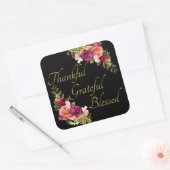 Dankbaar dankbaar gezegend Christelijk vrouwengelo Vierkante Sticker (Envelop)