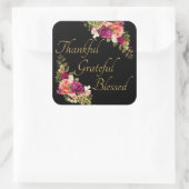 Dankbaar dankbaar gezegend Christelijk vrouwengelo Vierkante Sticker (Tas)