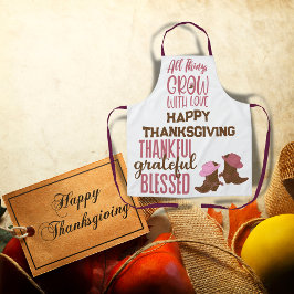 Dankbaar, dankbaar, gezegend, gelukkig Thanksgivin Schort