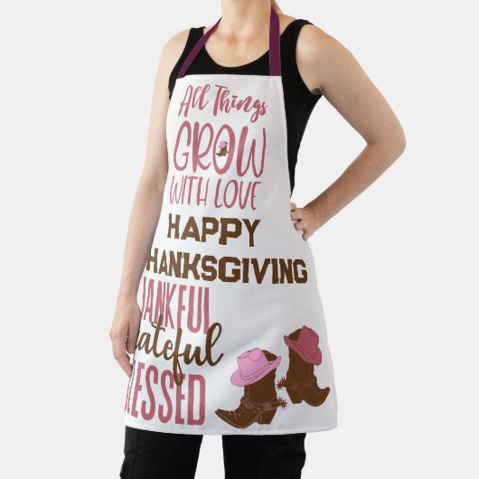 Dankbaar, dankbaar, gezegend, gelukkig Thanksgivin Schort (Insitu)