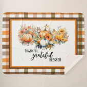 Dankbaar, dankbaar, gezegend grote sherpa deken (Voorkant (horizontaal))