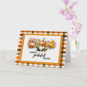 Dankbaar, dankbaar, gezegend | Happy Thanksgiving Folie Wenskaart (Orchidee)