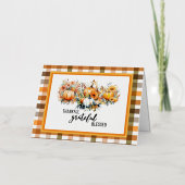 Dankbaar, dankbaar, gezegend | Happy Thanksgiving Folie Wenskaart (Voorkant)