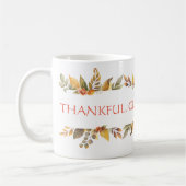 Dankbaar Dankbaar Gezegend Herfst Bloemen Thanksgi Koffiemok (Links)