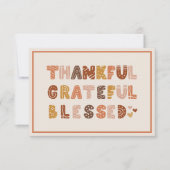 Dankbaar Dankbaar Gezegend Herfst Modern Kleurrijk Bedankkaart (Voorkant)