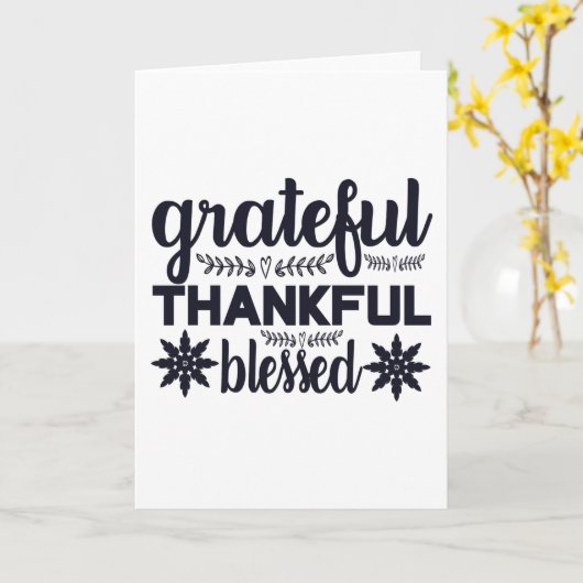 dankbaar dankbaar gezegend kaart (Gele Bloem)