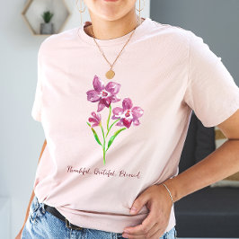 Dankbaar, dankbaar, gezegend met bloemen t-shirt