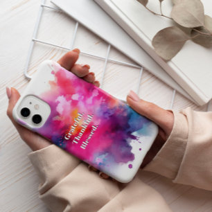 Dankbaar. Dankbaar. Gezegend. Splashes iPhone case