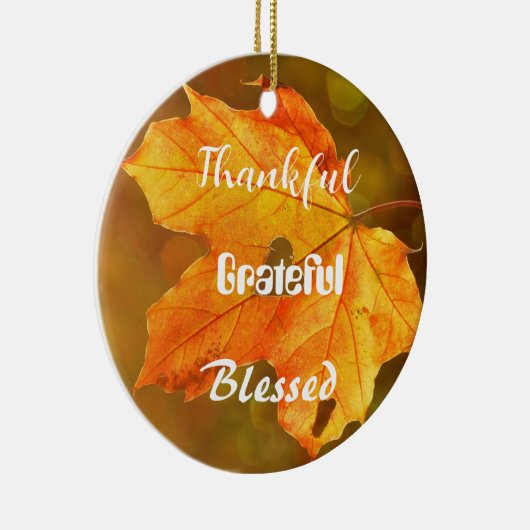 Dankbaar dankbaar gezegend Thanksgiving Ornament (Rechts)