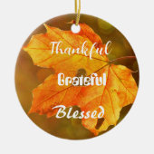 Dankbaar dankbaar gezegend Thanksgiving Ornament (Voorkant)