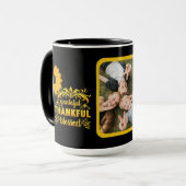 dankbaar, dankbaar, gezegende foto mok (Voorkant links)