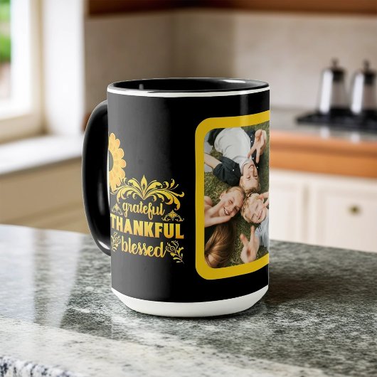 dankbaar, dankbaar, gezegende foto mok