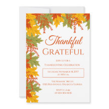 Dankbaar & dankbaar herfstbladeren Thanksgiving