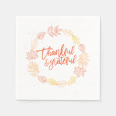 Dankbaar & dankbaar papier servetten (Voorkant)